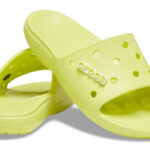 Crocs Classic Slide Sandals in Citrus Green