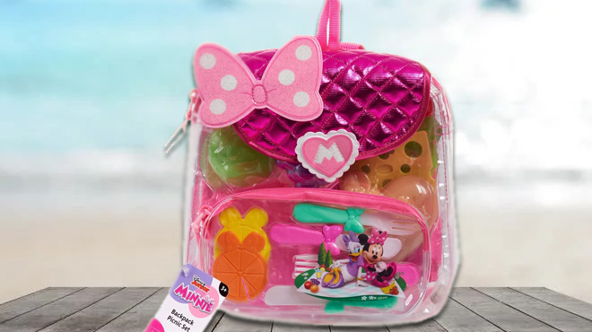 Disney Minnie Mouse Backpack Picnic Set