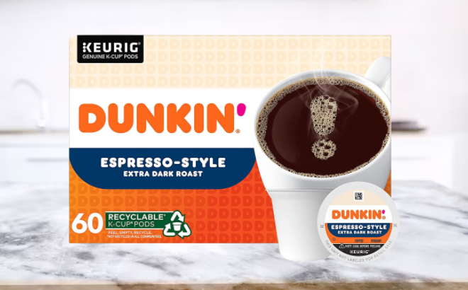 Dunkin Espresso Style 60 Count K Cups
