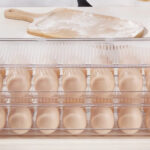 Egg Storage Container 2 Pack on a Kitchen Table