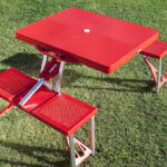 Folding Picnic Table in Red Color