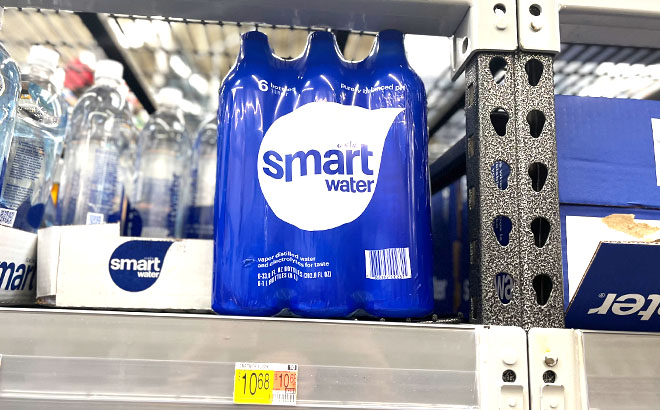 Glaceau Smartwater 6 Pack on a Shelf