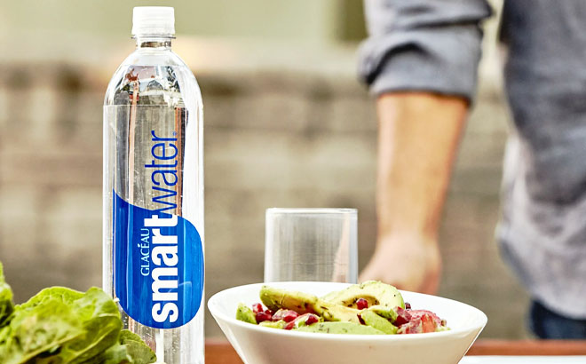 Glaceau Smartwater Bottle on a Table
