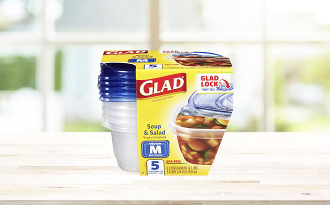 Glad Soup Salad 5 Pack Food Storage Containers 1