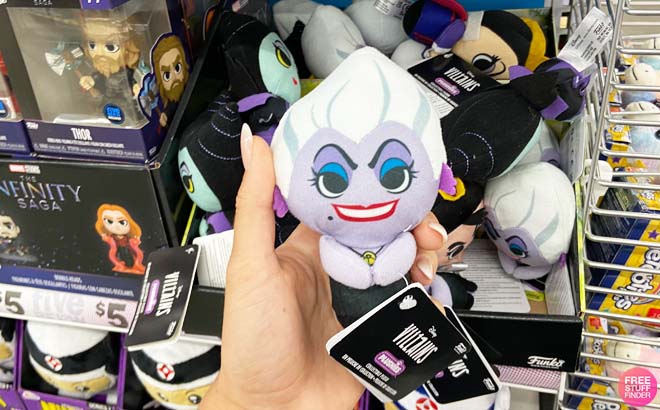 Hand Holding a Funko Plushies Disney Villains Ursula