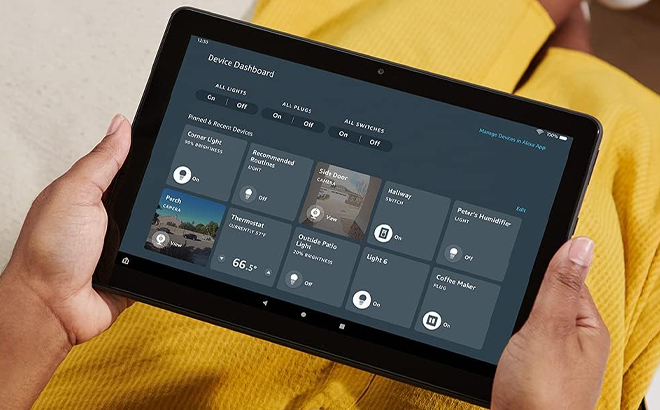 Hands Holding Amazon Fire HD 10 Plus Tablet