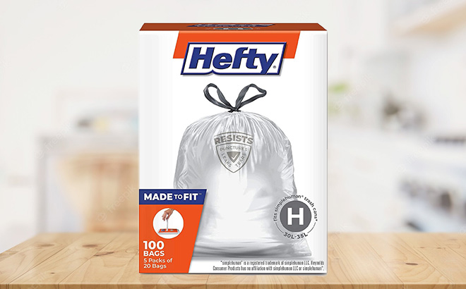 Hefty Made to Fit Trash Bags Fits simplehuman Size H