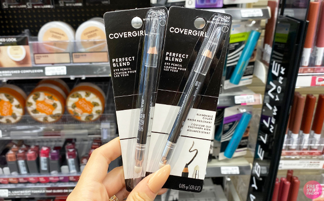 Holding Two CoverGirl Perfect Blend Pencils