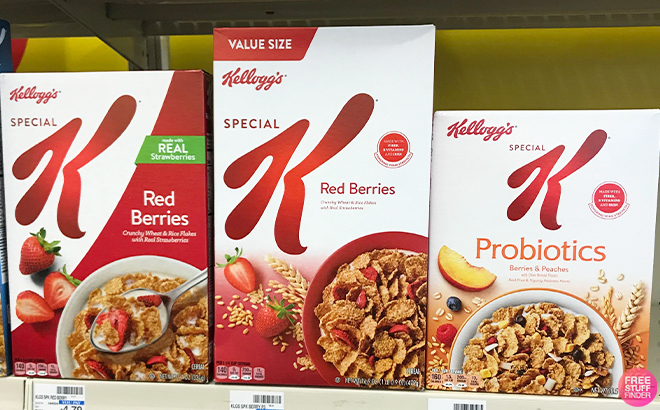 Kelloggs Cold Breakfast Cereal Red Berries on Shelf at Walgreens