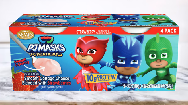 Kemps Smooth Blended Cottage Cheese 4 Pack PJ Masks