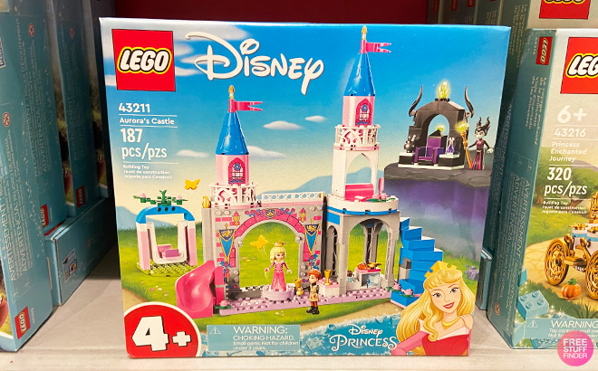 LEGO Disney Auroras Castle 187 Piece Set on Store Shelf