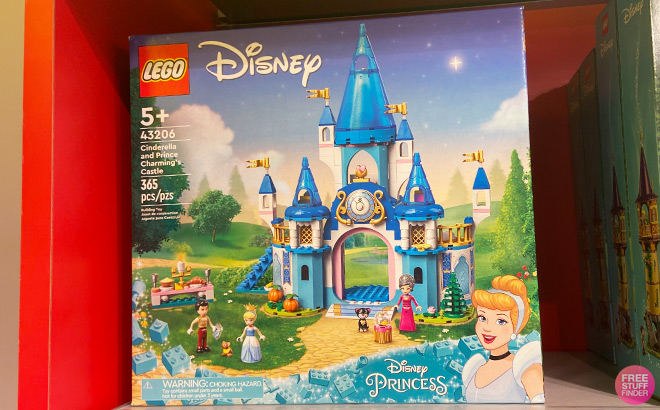LEGO Disney Cinderella and Prince Charmings Castle 365 Piece Set on Store Shelf