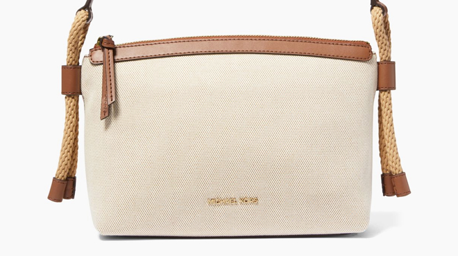 Michael Kors Talia Medium Cotton Canvas Crossbody