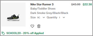 Nike Star Runner 3 Baby Toddler Shoes Order Summary