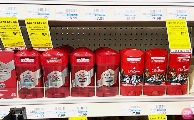 Old Spice Deodorants on a Shelf 1