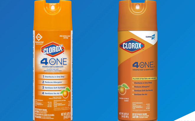 Old and New Look of Clorox 4 in One Disinfectant Sanitizer