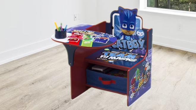 PJ Masks Chair Desk with Storage Bin in the kids room