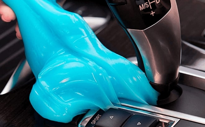 Person Using Car Cleaning Gel Kit