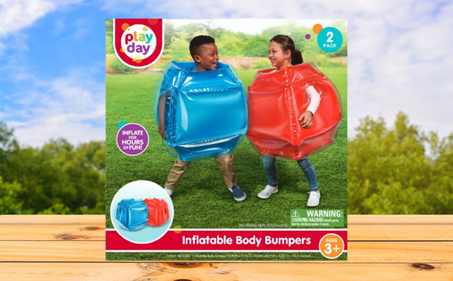 Play Day Inflatable Body Bumpers on the Table