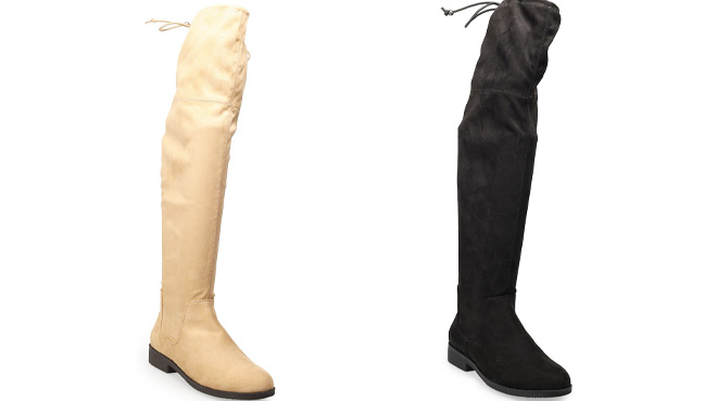 SO English Muffin Womens Thigh High Boots