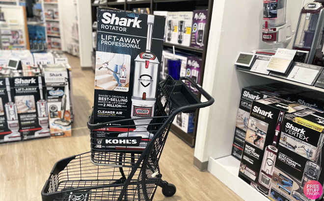 Shark Rotator Lift Away Professional Vacuum in a Cart at a Kohl's Store