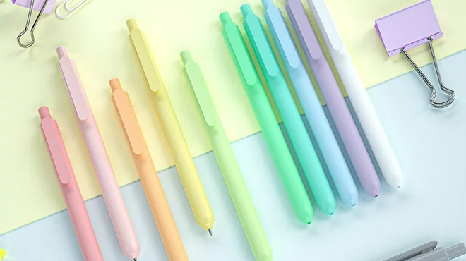 Shuttle Art Retractable Pastel Gel Ink Pens 11 pk
