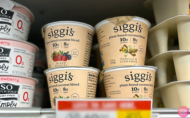 Siggis Plant Based Yogurts in shelf