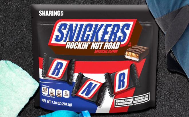 Snickers Rockin Nut Road Dark Chocolate Bars Sharing Size Bag