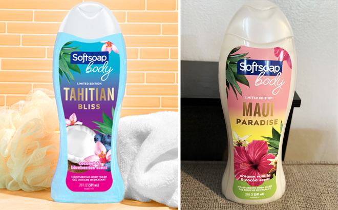 Softsoap Body Wash Tahitian Bliss and Maui Paradise Scent