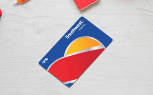 Southwest Airlines Gift Card on the Table