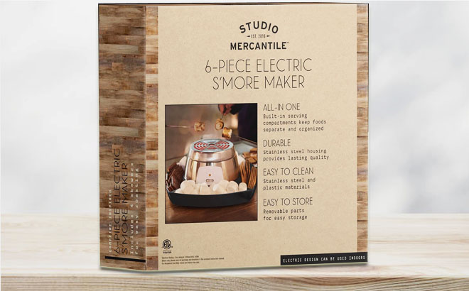 Studio Mercentile Electric Tabletop Smores Maker for Indoors Set 6 Piece