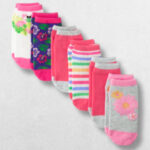 The Childrens Place Baby And Toddler Girls Tropical Ankle Socks 6 Pack