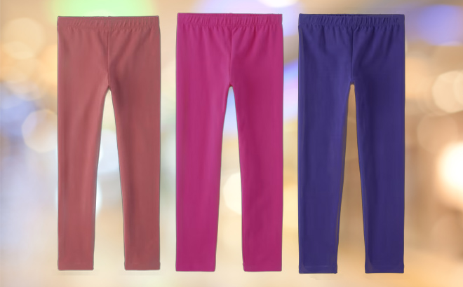 Three Different Colors of The Childrens Place Girls Leggings