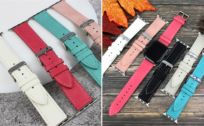 Vegan Leather Apple Watch Bands