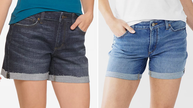 Womens Sonoma High Rise 5 Inch Denim Shorts