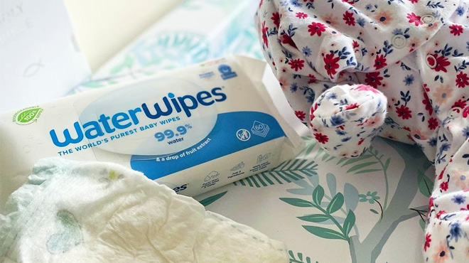 a pack ofwaterwipes baby wipes
