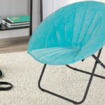 instays Velvet Seashell Saucer Chair in Teal