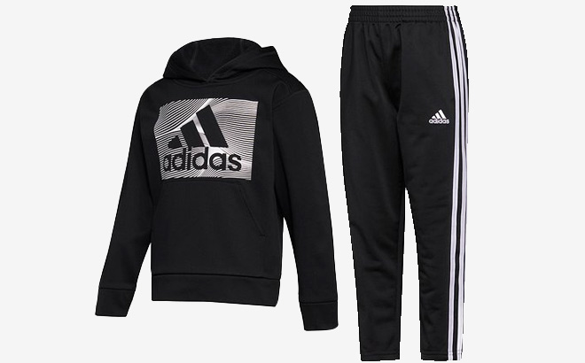 Adidas Kids Logo Hoodie and Track Pants