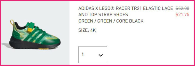 Adidas Lego Kids Shoes Summary