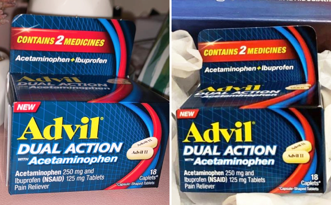 Advil Dual Action 18 Count Caplets