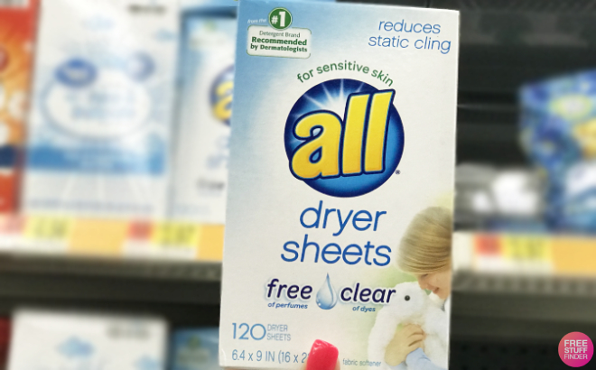 All Free Clear Dryer Sheets 120 Count