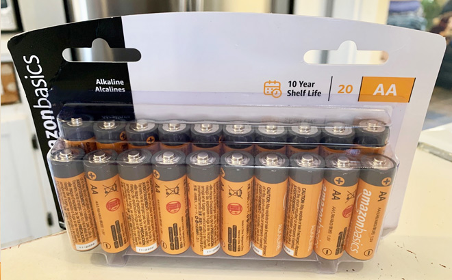 Amazon Basics AA Alkaline Batteries 20-Pack (1.5 Volt)
