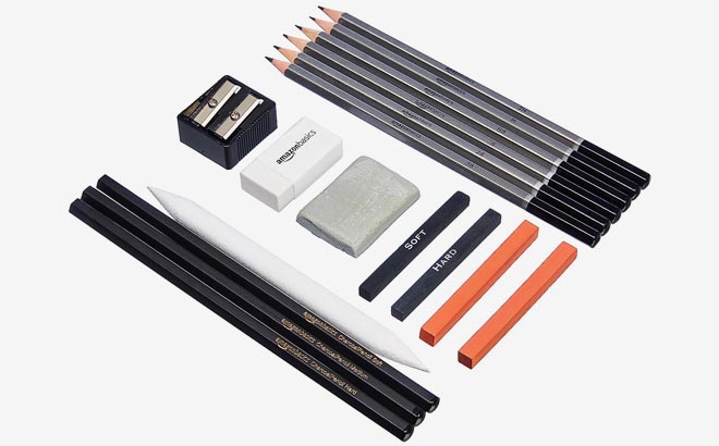Amazon Basics Drawing and Sketching Kit 17 Piece