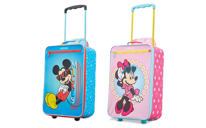 American Tourister Disney Mickey Mouse Blue Sunglasses Upright and Disney Minnie Mouse Pink Polka Dot Upright