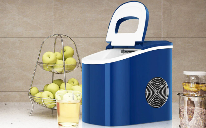 Angeles Home Portable Ice Maker in Blue Color