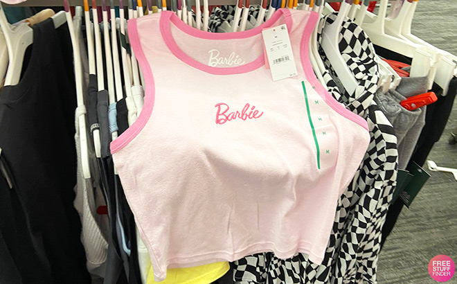 Barbie Women's Malibu Cropped Graphic Tank Top 