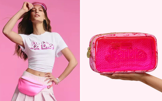 Barbie x Bloomingdales Graphic Tee and Zip Pouch