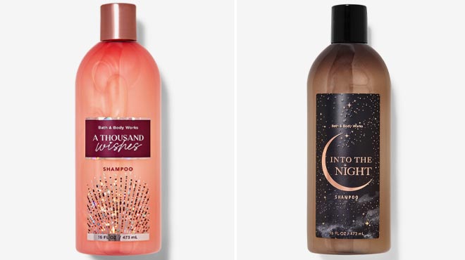 Bath and Body Works A Thousand Wishes and Into The Night Shampoos