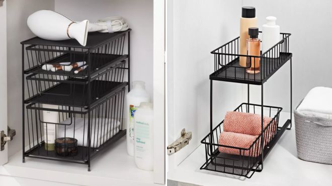 Brightroom 3 Tier Drawer Organizer and Two Tiered Slide Out Organizer