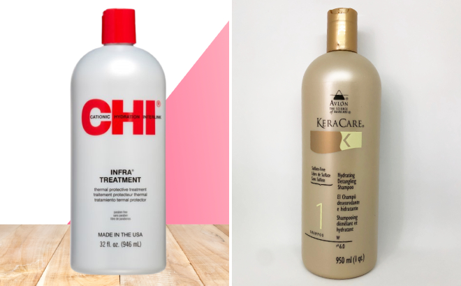 CHI Styling Infra Conditioner and Keracare Hydrating Detangling Shampoo
